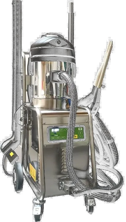 MCT Industrial Trockendampfreiniger mit Edelstahlkessel, digitaler Konsole und Schlauchzubehör